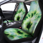 Green And Black Acid Wash Tie Dye Print Universal Fit Car Seat Covers