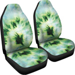 Green And Black Acid Wash Tie Dye Print Universal Fit Car Seat Covers