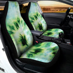 Green And Black Acid Wash Tie Dye Print Universal Fit Car Seat Covers