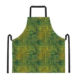 Green And Black African Ethnic Print Apron