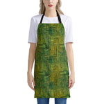 Green And Black African Ethnic Print Apron