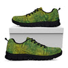 Green And Black African Ethnic Print Black Sneakers