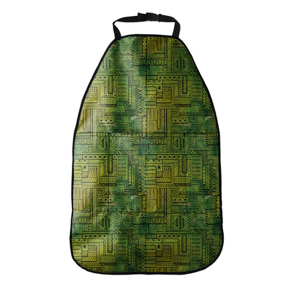 Green And Black African Ethnic Print Car Seat Organizers