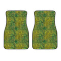 Green And Black African Ethnic Print Front Car Floor Mats