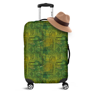 Green And Black African Ethnic Print Luggage Cover