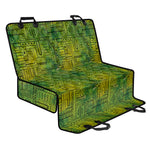 Green And Black African Ethnic Print Pet Car Back Seat Cover