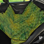 Green And Black African Ethnic Print Pet Car Back Seat Cover