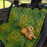 Green And Black African Ethnic Print Pet Car Back Seat Cover