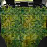 Green And Black African Ethnic Print Pet Car Back Seat Cover