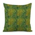 Green And Black African Ethnic Print Pillow Cover