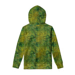 Green And Black African Ethnic Print Pullover Hoodie