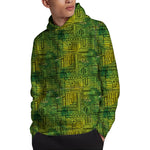 Green And Black African Ethnic Print Pullover Hoodie