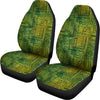 Green And Black African Ethnic Print Universal Fit Car Seat Covers