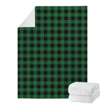 Green And Black Buffalo Check Print Blanket