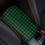 Green And Black Buffalo Check Print Car Center Console Cover