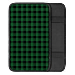 Green And Black Buffalo Check Print Car Center Console Cover