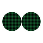 Green And Black Buffalo Check Print Car Coasters