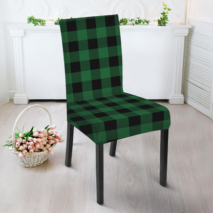 Green And Black Buffalo Check Print Dining Chair Slipcover