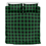 Green And Black Buffalo Check Print Duvet Cover Bedding Set