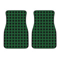 Green And Black Buffalo Check Print Front Car Floor Mats