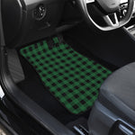 Green And Black Buffalo Check Print Front Car Floor Mats