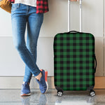 Green And Black Buffalo Check Print Luggage Cover