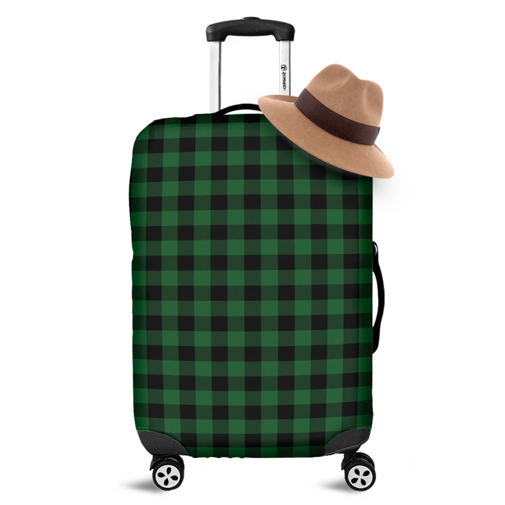 Green And Black Buffalo Check Print Luggage Cover