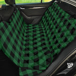 Green And Black Buffalo Check Print Pet Car Back Seat Cover