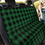 Green And Black Buffalo Check Print Pet Car Back Seat Cover