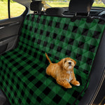 Green And Black Buffalo Check Print Pet Car Back Seat Cover