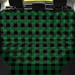 Green And Black Buffalo Check Print Pet Car Back Seat Cover