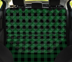 Green And Black Buffalo Check Print Pet Car Back Seat Cover