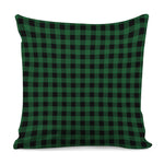 Green And Black Buffalo Check Print Pillow Cover