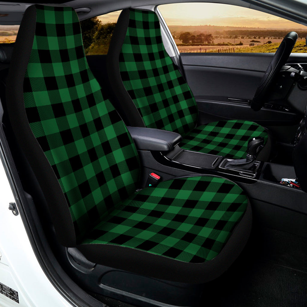 Green And Black Buffalo Check Print Universal Fit Car Seat Covers