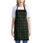 Green And Black Buffalo Plaid Print Apron