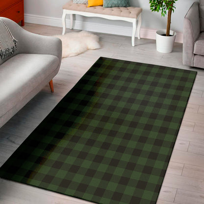 Green And Black Buffalo Plaid Print Area Rug