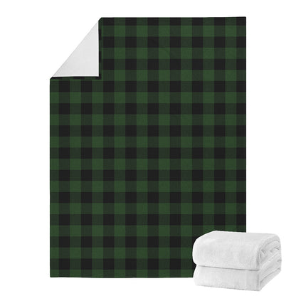 Green And Black Buffalo Plaid Print Blanket