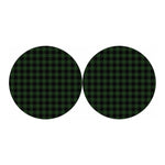 Green And Black Buffalo Plaid Print Car Coasters