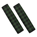 Green And Black Buffalo Plaid Print Car Seat Belt Covers