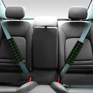 Green And Black Buffalo Plaid Print Car Seat Belt Covers
