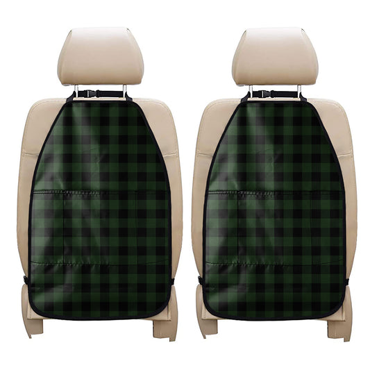 Green And Black Buffalo Plaid Print Car Seat Organizers
