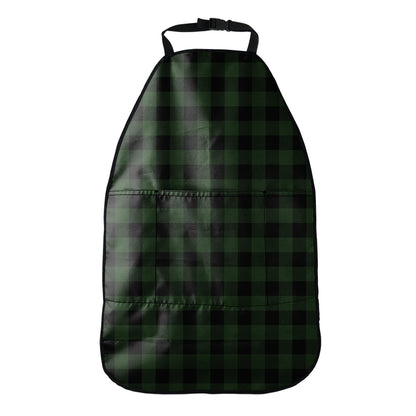 Green And Black Buffalo Plaid Print Car Seat Organizers