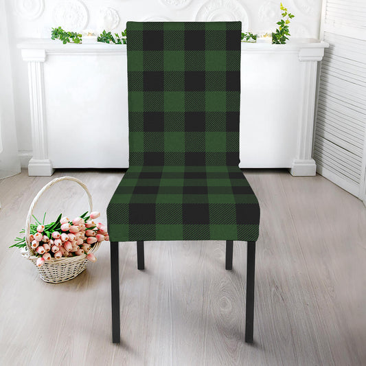 Green And Black Buffalo Plaid Print Dining Chair Slipcover