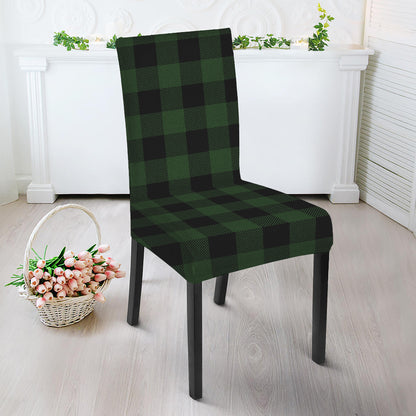 Green And Black Buffalo Plaid Print Dining Chair Slipcover