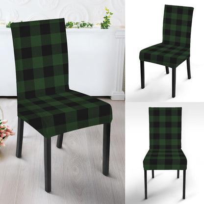 Green And Black Buffalo Plaid Print Dining Chair Slipcover