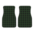Green And Black Buffalo Plaid Print Front Car Floor Mats