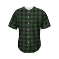 Green And Black Buffalo Plaid Print Men's Baseball Jersey