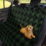 Green And Black Buffalo Plaid Print Pet Car Back Seat Cover