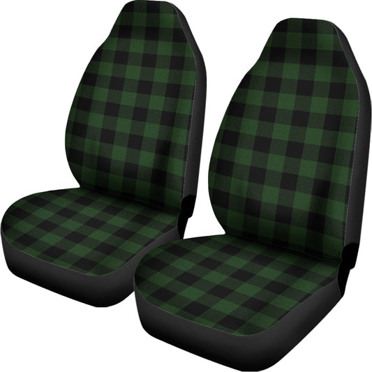 Green And Black Buffalo Plaid Print Universal Fit Car Seat Covers