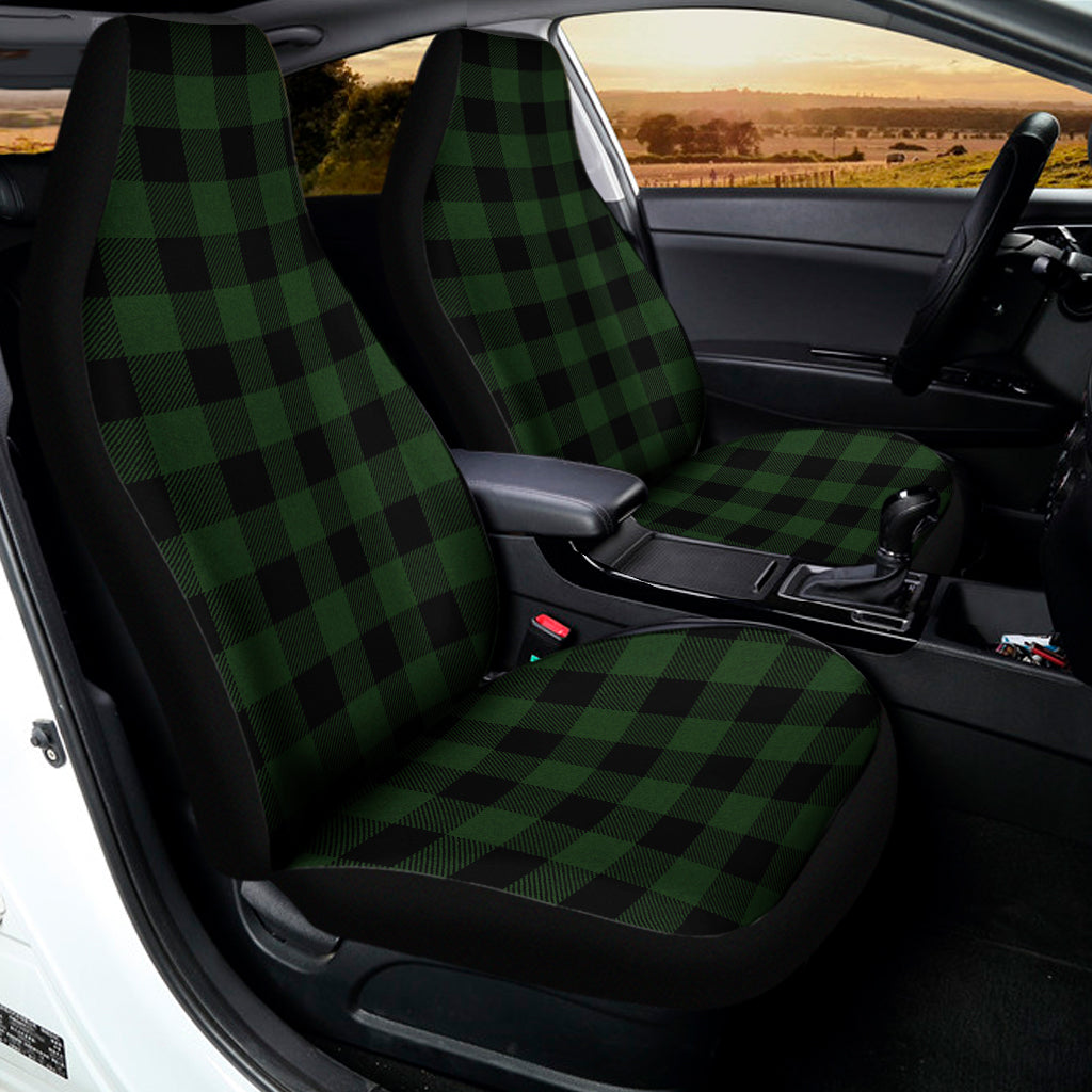 Green And Black Buffalo Plaid Print Universal Fit Car Seat Covers